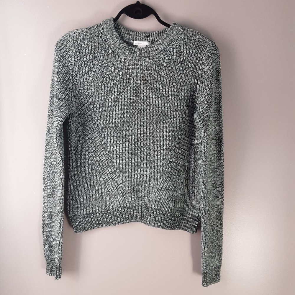 🌞 H&M Green Cotton Crew Neck Sweater | Size Small